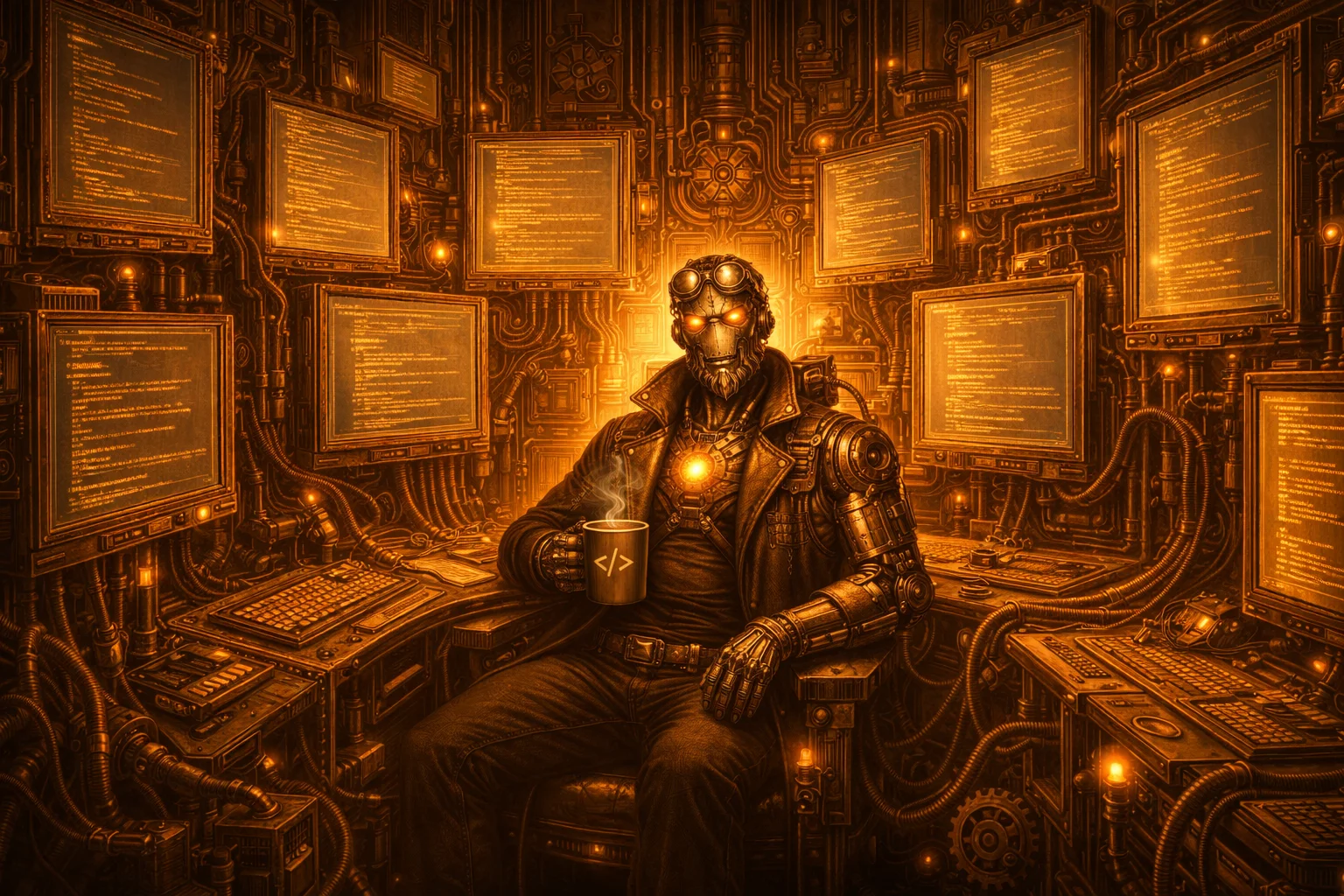 Art deco illustration of our virtual narrator