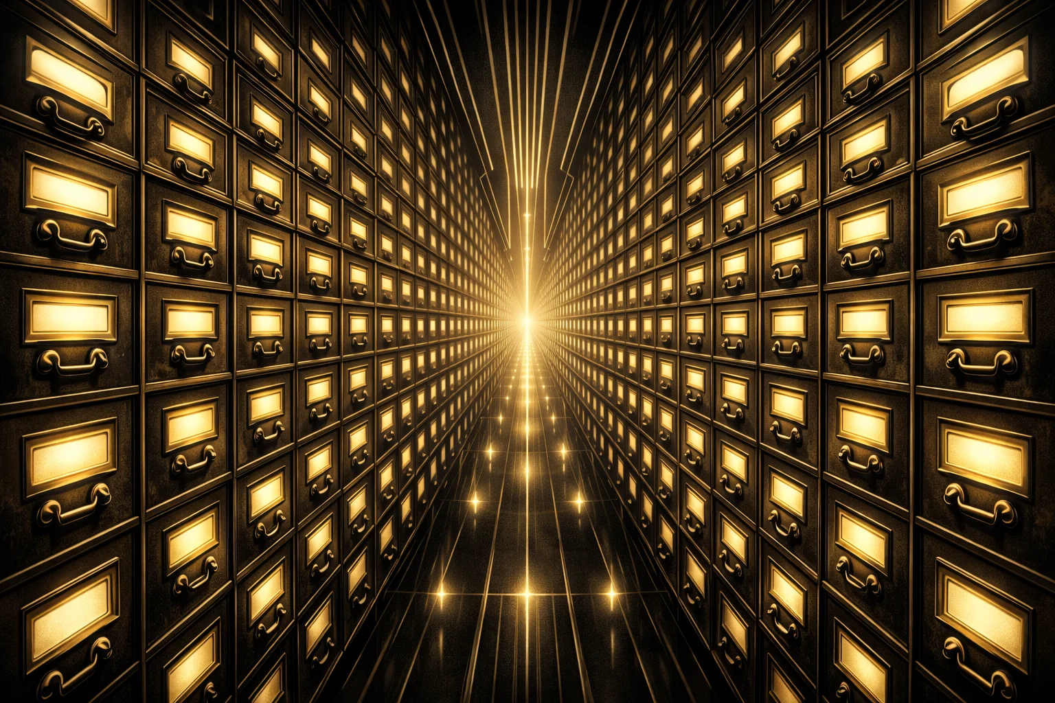 Art deco blueprint room with technical drawings